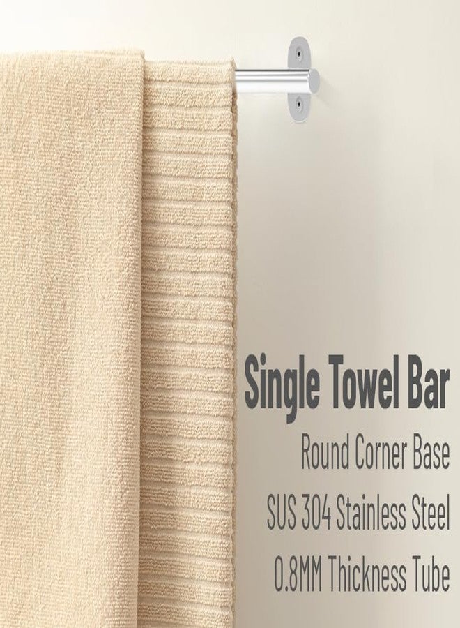 ACHRO Self Adhesive and Wall Mount Towel Holder for Bathroom - 24 Inch Rustproof Stainless Steel 304 Towel Holder, Sturdy Towel Bar, Space-Saving Towel Hanger, Bathroom Accessories, Chrome Silver - Image 5